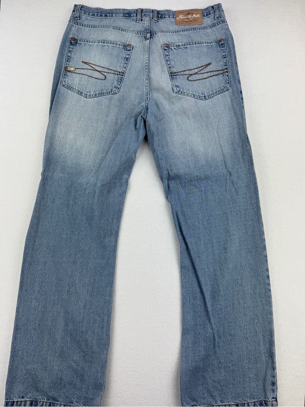 Vintage Y2K SouthPole Men’s Bootcut Light Wash Denim Jeans Size 38x33 Grunge